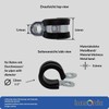Lumonic 5 x 13 mm pipe clamps with rubber insert,