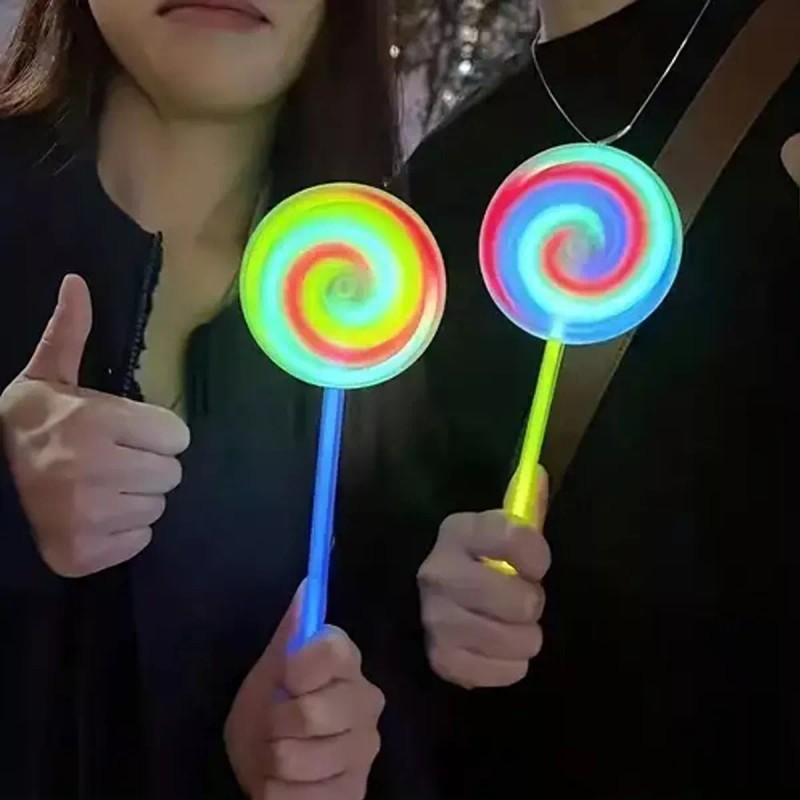 Lecute 10 Paleta Fiesta Candy Glow Neón Tubo Luminosas Fiesta