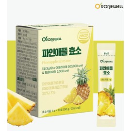 Pineapple Enzyme Amylase Digestive Enzyme Titer Value 30 Packets Roniwell / 파인애플 효소 아밀라아제 소화효소 역가수치 30포 로니웰