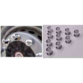 24/7 Car 30 Pieces 33 mm Nut Bolt Caps Covers Chrome Plastic Wheel Truck Trailer