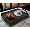 Non Slip Serving Tray with Handles, Food-Safe Platters for Snack