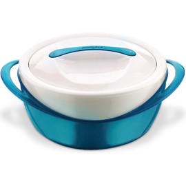 Pinnacle Large Insulated Casserole Dish with Lid 2.6 qt. Elegant Hot Pot Food Warmer/Cooler -Thermal Soup/Salad Serving Bowl Stainless Steel Hot Food Container–Best Gift Set for Moms –Holidays Teal