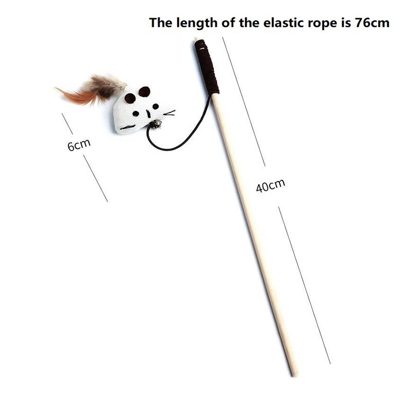 Cat Toy Wand Interactive – Fashion Cat Wand Toy Natural