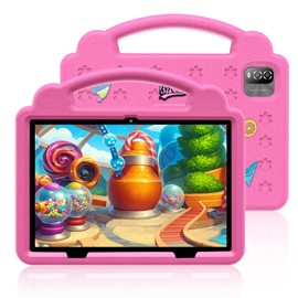 VOLENTEX 10.1 inch Kids Tablet, Android 15 Tablets with Case, 64GB Pad for Age 3-15 Toddler, 6000mAh, WiFi, Bluetooth, Dual Camera, Educationl, Games,Parental Control