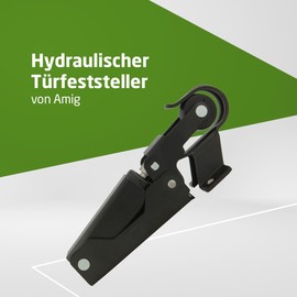 Amig - Door Closer - Hydraulic - Aluminium - 108 x 32 mm - For Door Brake, Door Stop or Damper - Black - Max. 40 kg