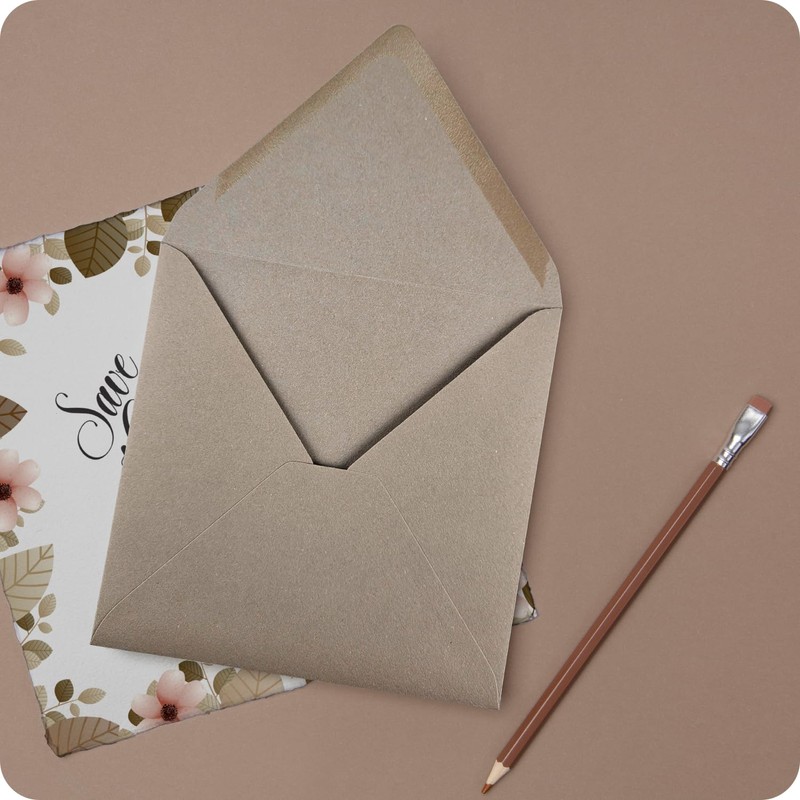 Netuno 25 Square Envelopes Olive Green 153 x 153 mm