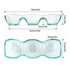 MDLUU Glass Triple Dip Bowl, Divided Appetizer Serving Dish, 3-Compartment
