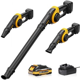 EWORK Leaf Blower Cordless Up to 200 MPH, Lightweight Electric Leaf Blower with Battery and Charger, 3 Speed Modes, Handheld Battery Powered Mini Leaf Blowers for Lawn Care