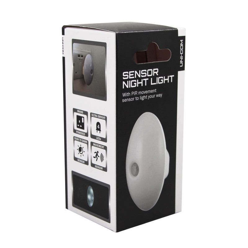 Uni-Com Plug-in Night Light with PIR Motion Sensor, Energy Saving