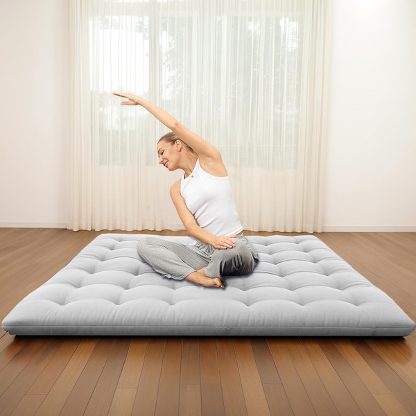 Syrinx Japanese Floor Futon Mattress, Foldable Tatami Sleeping Pad for