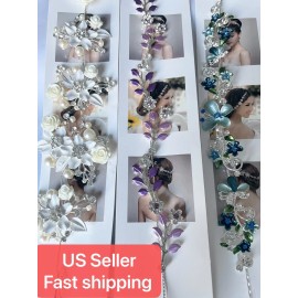 Unbranded 3pc Bridal Crystal Crowns Pearl Hairband Tiaras Women's Wedding Hair Accessories