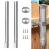 GRELWT 2 Pack 2-3/8" OD Metal Post Extender, 36" Fence
