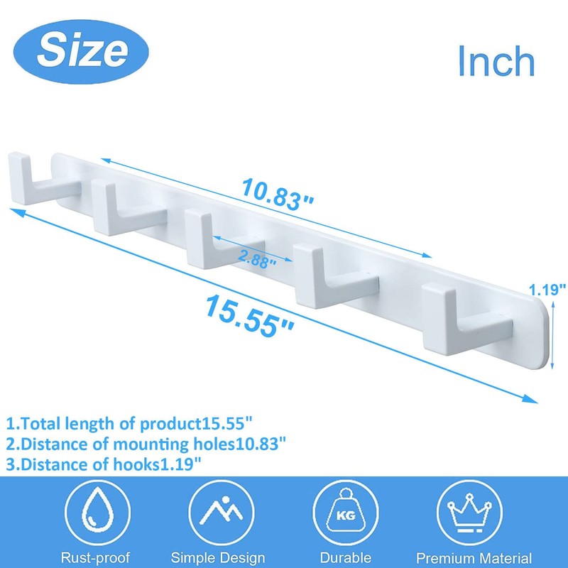 Vanloory Coat Rack, Heavy Duty Stainless Steel 5 Tri Coat