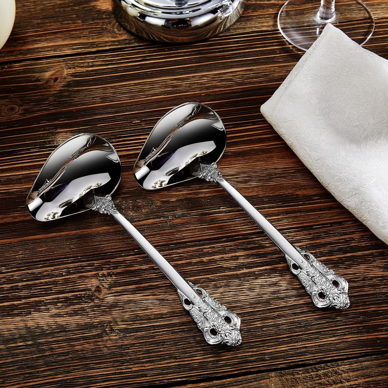 KEAWELL Luxury 7.2" Sauce Ladle, 18/10 Stainless Steel, Silver, Small