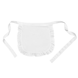 Mabor French Maid Apron Puffy Lace Waist Half Apron, White Costume Aprons for Role Play, Cosplay, Kitchen, Party Favors, Women & Girls