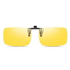 SOXICK Clip-on Sunglasses, Polarized Sunglasses, Flip Up, Front Pole, Polarized Lenses, yellow