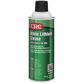 CRC 03080CS CRC White Lithium grease 10 WT oz, 16 fl. oz., Aerosol (Pack of 12),Off/White