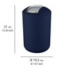 WENKO Brasil Swing Cover Bin, TPE, Dark Blue, 6,5 L