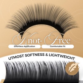 LASHVIEW Eyelash Extensions, C Curl 8-15mm Mixed 0.15 Classic Lashes, Classic Individual Lash Extensions, Professional Lash Trays
