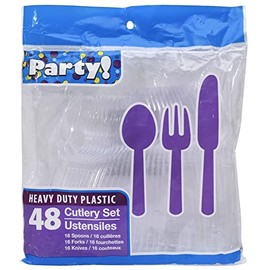 Clear Plastic Utensils, 48-ct. (16 Forks, 16 Spoons, 16 Knives)