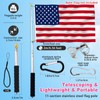 6.56FT Portable Handheld Flag Pole for Carrying Stainless Steel Telescopic