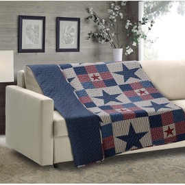 Virah Bella Quilted Throw Blanket 50" x 60" Mountain Cabin Gray Lightweight Throw Quilt Great for Loungers & Extra Bedding - Beautiful Lodge-Themed Blanket