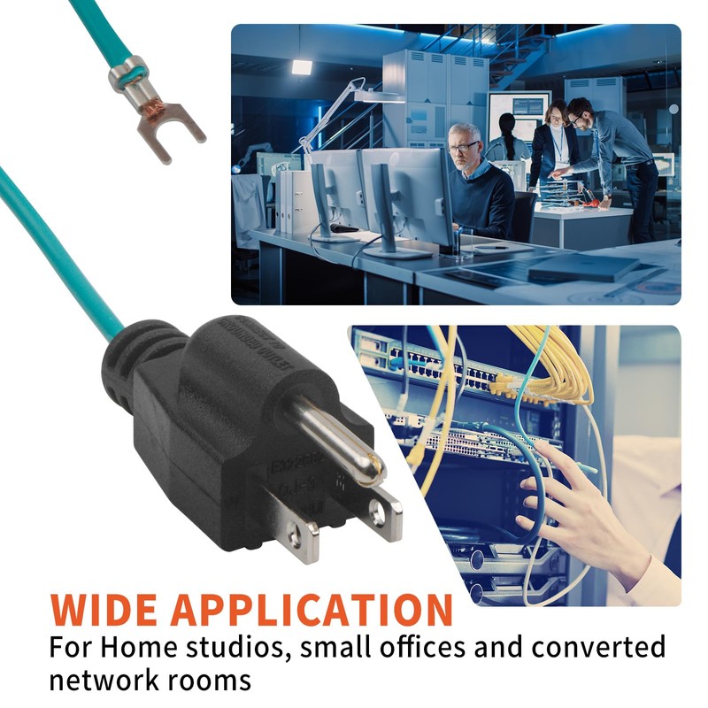 DZQPPC Shielded Ethernet Patch Panel Bond Ground Extension Cord –14AWG