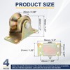 MECCANIXITY 4Pack V Groove Wheel, 2" Dia. Steel Sliding Gate