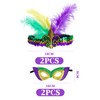 2 Pieces Sequin Feather Hairbands, 2 Pieces Masks, Creative Color