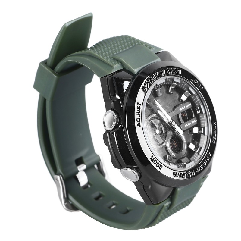 Quartz Electronic Watch Casual Double Movement Waterproof Dual Display Luminous