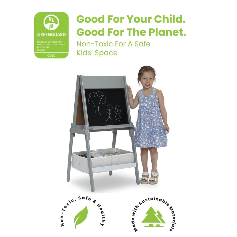 Delta Children Chelsea Double-Sided Storage Easel with Paper Roll and