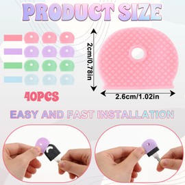 simarro 40-Pack Colored Keycap, Key Identifier Sets, Silicone Semi-Circular Identifier Covers, Suitable for Standard Regular Flat House Keys (Not Suitable for Odd-Shaped Keys), 4 Colors Available