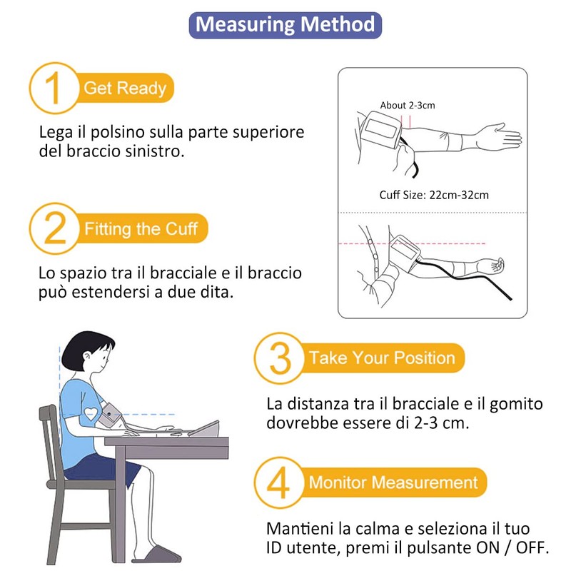 CAZON Misuratore di Pressione Sanguigna, Digitale Automatico da Braccio per