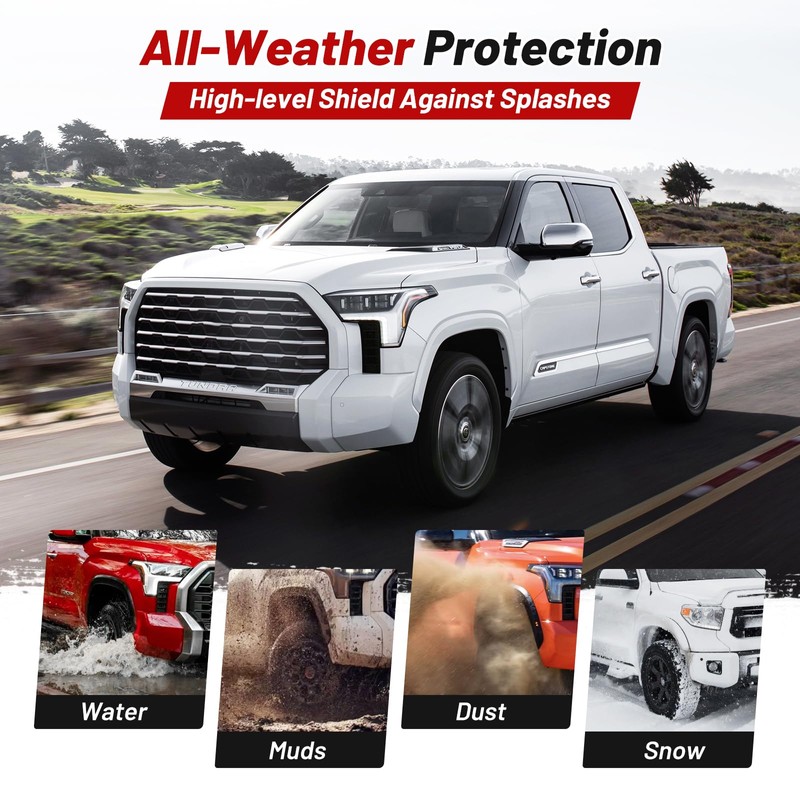 Sunsdrew Mud Flaps for Toyota Tundra 2022-2026 Mudguards Accessories All-Weather