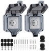 2 x Outdoor Sockets, Waterproof, Outdoor Socket, IP66 Garden Socket,