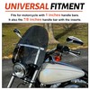 ECOTRIC Universal Tinted Windshield 18"x16" Compatible with Yamaha Honda Suzuki