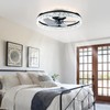 Depuley Modern Ceiling Fan with Light: 20-Inch Dimmable White Small