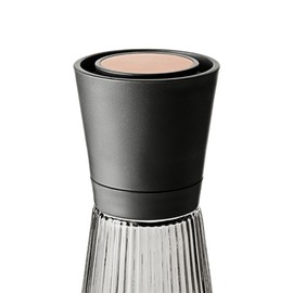 Rosendahl Grand Cru Nouveau Multi-Use Grinder - 6.7" Elegant Smoke Glass with Durable Black Plastic & Patinated Steel Top, Versatile Kitchen Tool for Spices and Herbs