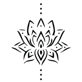 Lotus-Mandala Temporalis® Tattoo, Temporalis® Tattoo, Vegan & Waterproof, EU Certified, 15 Days Long