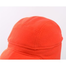 Decentron Women's Fleece Earflap Hat with Visor Warm Winter Windproof Hat Cycling Hiking Sports Hat Orange