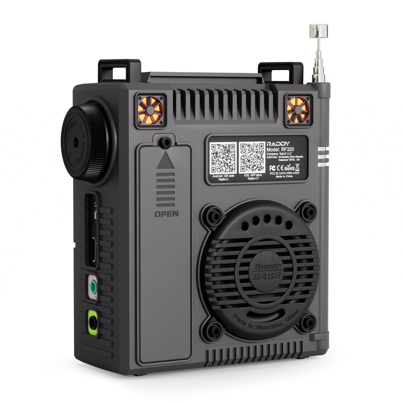 Raddy RF320 APP Control Shortwave Radio, AIR/FM/AM/VHF/SW/WB Receiver, Portable Radio