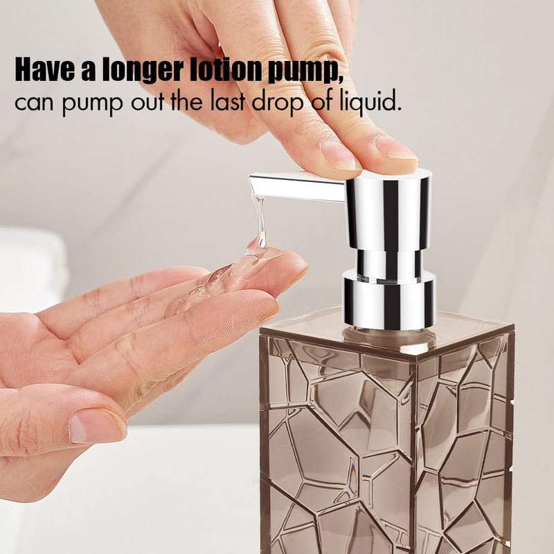 2 Pack Soap Dispenser 12Oz Acrylic Liquid Lotion Hand Dispensers