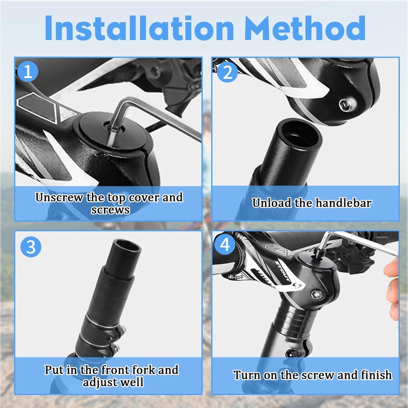 BDHYYM Bicycle Handlebar Stem Bicycle Handlebar Raiser Height Adapter, Increase
