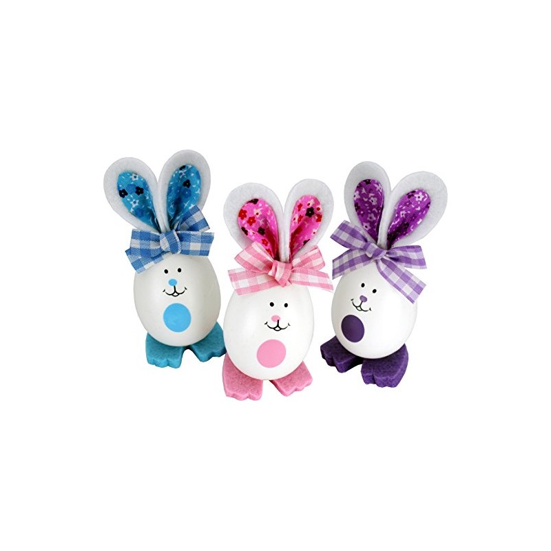 Kleenes Traumhandel Set of 6 Easter Eggs Rabbit in Fun