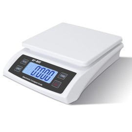 Digital Kitchen Scales 30kg/66lb Food Scale Baking Cooking Bread Electronic Weighing Food Scale with LCD Display and Weigh/Tare Function Counting Scale for Fruits and Meats Adapter Included white