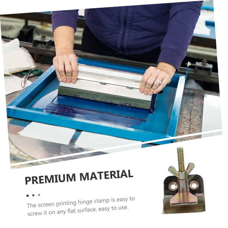 Angoily Silk Screen Printing Hinge Clamp Galvanized DIY Tool for