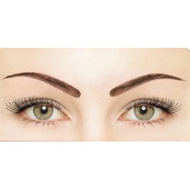 Medium Ash Brown 100% Human Hair Natural False Eye Brow Eyebrow Wig