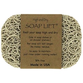 Soap Lift Soap Bar Holder - Flexible Shower Tray with Self-Draining Design - Soap Saver Made of BPA-Free Bioplastic - Handmade Soap Lift for Dishes, Shower & Bathroom Sink -1-Pack (Bone Color)
