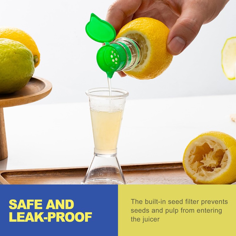 2 Pack Screw Top Lemon Squeezer, Portable Manual Citrus Press