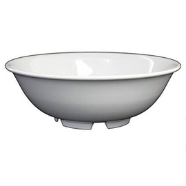 Z-Moments Western Melamine Rimless Bowl Menudo Bowl, 41-Ounce, 8" dia., White or Tan NSF #5070 (12, White)